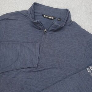 Travis Mathew 1/4 Zip Pullover Shirt Mens M Gray Blue‎ Golf Top Stretch